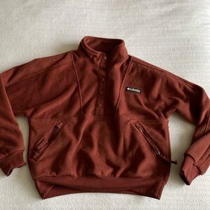 Columbia snap sweatshirt fuzzy women’s size small